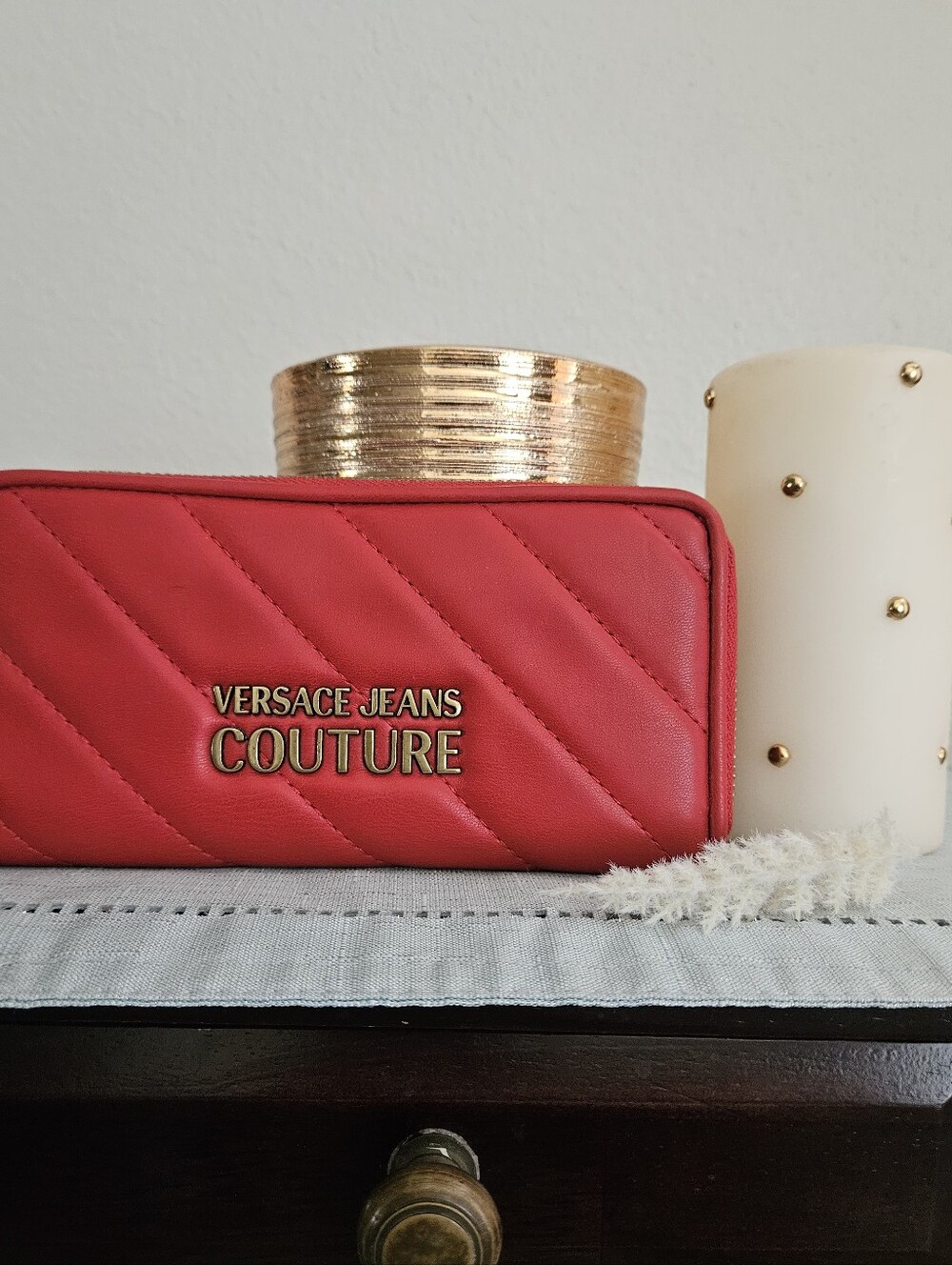 Versace Jeans Couture Leather Wristlet Wallet